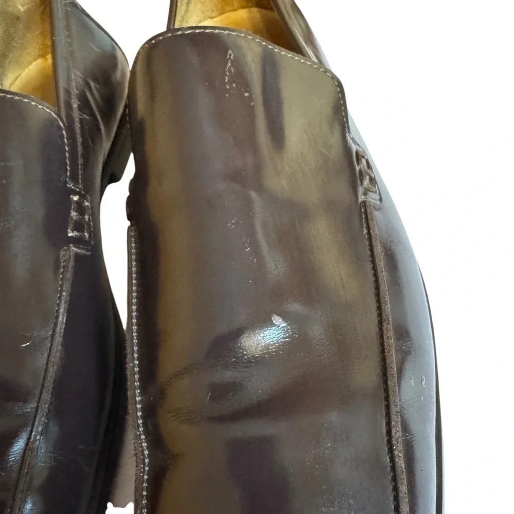 Coach Men’s Brown Leather Jerry Slip-On Loafers Made In Italy Size 11.5D